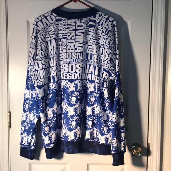 BOSNA I HERCEGOVINA FOOTBALL FEDERATION BLUE & WHITE SCENTED MEN’S JACKET. 3XL - Picture 6 of 16